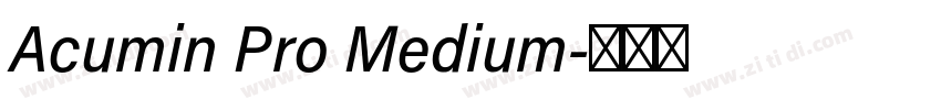 Acumin Pro Medium字体转换